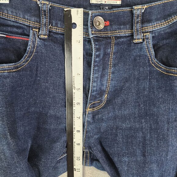 Womens Tommy Hilfiger Slim Straight Denim Blue Jeans Cotton Blend Hi Rise 16 - Picture 7 of 11
